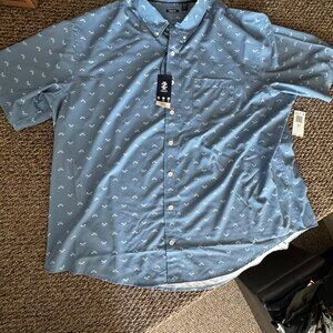 Izod Men's Saltwater Series Button Shirt 3XLT Bonefish Print - New - Stretch